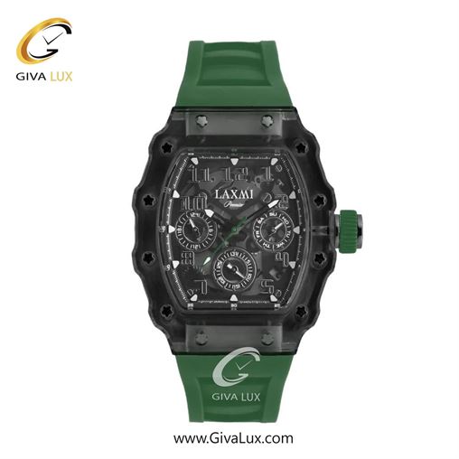 ساعت مچی اورجینال مردانه لاکسمی سه موتوره فول تایم مشکی | سبز یشمی تیره| مشکی| کد رفرنس 8831-5