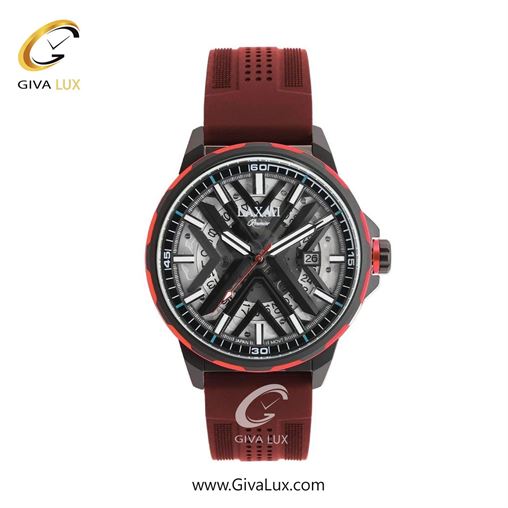 ساعت مچی اورجینال مردانه لاکسمی مشکی | زرشکی| دودی|تیتانیوم| کد رفرنس 8833-4