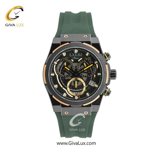 ساعت مچی اورجینال مردانه لاکسمی سه موتوره کرنوگراف تیتانیوم | سبز یشمی تیره| سبز| کد رفرنس 8835-2