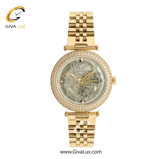 ساعت مچی اورجینال زنانه لاکسمی طلایی | طلایی| طوسی| کد رفرنس 8836-3