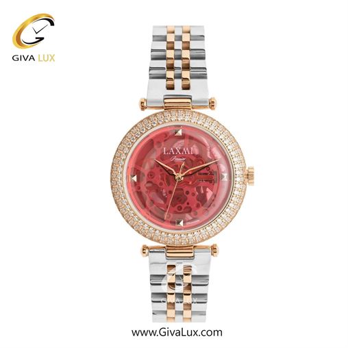 ساعت مچی اورجینال زنانه لاکسمی رزگلد | رزگلد-نقره ای| قرمز| کد رفرنس 8836-4