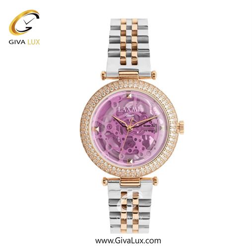ساعت مچی اورجینال زنانه لاکسمی رزگلد | رزگلد-نقره ای| بنفش| کد رفرنس 8836-5