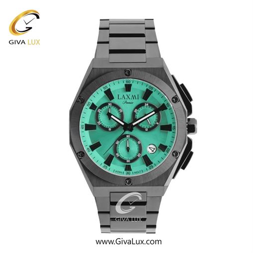 ساعت مچی اورجینال مردانه لاکسمی سه موتوره کرنوگراف تیتانیوم | تیتانیوم| سبزآبی| کد رفرنس 1-8838
