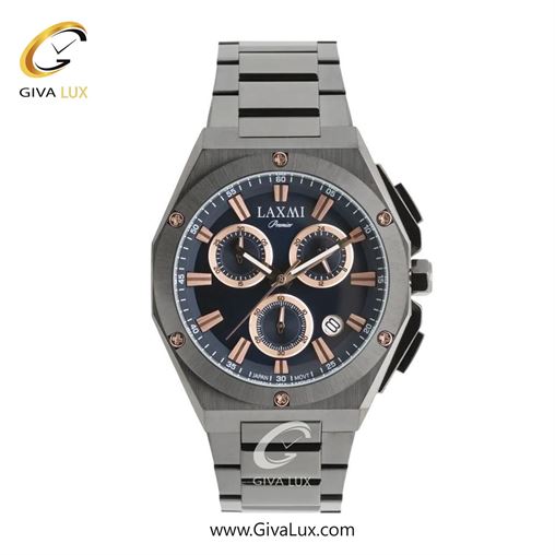 ساعت مچی اورجینال مردانه لاکسمی سه موتوره کرنوگراف تیتانیوم | تیتانیوم| سرمه ای| کد رفرنس 4-8838