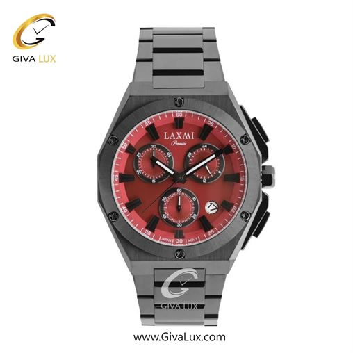 ساعت مچی اورجینال مردانه لاکسمی سه موتوره کرنوگراف تیتانیوم | تیتانیوم| قرمز| کد رفرنس 5-8838