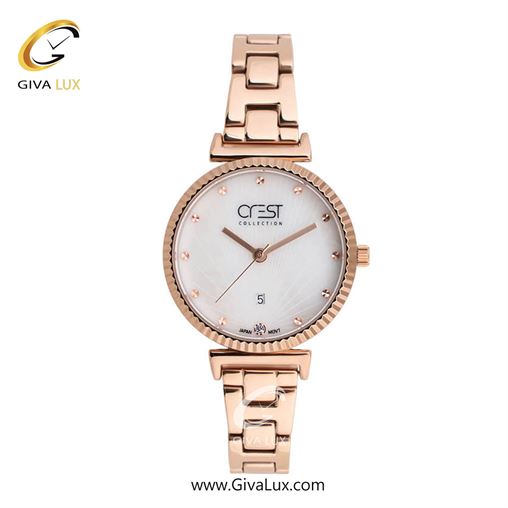 ساعت مچی اورجینال زنانه کرست رزگلد | رزگلد| سفید| کد رفرنس Crest 9005-3