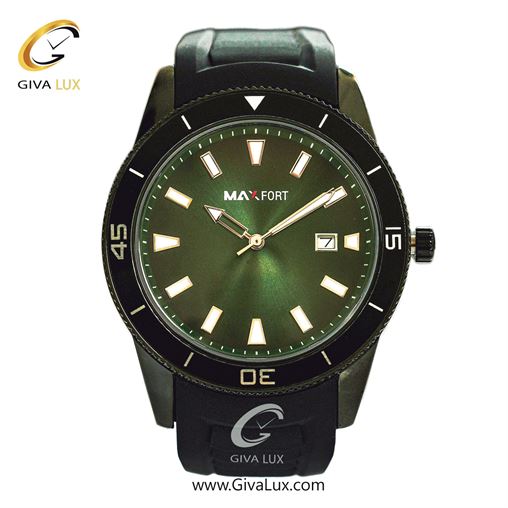ساعت مچی اورجینال مردانه مکس فورت (MAXFORT) زیتونی | مشکی| سبز| کد رفرنس MX-9005G-20