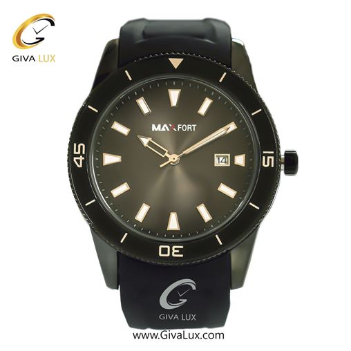 ساعت مچی اورجینال مردانه مکس فورت (MAXFORT) طوسی | مشکی| دودی| کد رفرنس MX-9005G-80