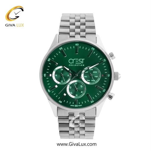 ساعت مچی اورجینال مردانه کرست سه موتوره فول تایم نقره ای | نقره ای| نقره ای| کد رفرنس Crest 9032-1G 9032-3G.jpg