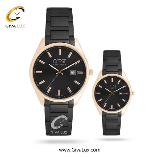ساعت مچی اورجینال مردانه کرست | Crest  رزگلد | مشکی| مشکی| کد رفرنس Crest 9058-7 9058-7.jpg