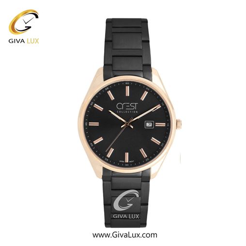 ساعت مچی اورجینال زنانه کرست | Crest  رزگلد | مشکی| مشکی| کد رفرنس Crest 9058-7 9058-7G.jpg