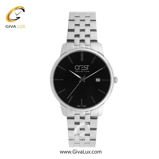 ساعت مچی اورجینال زنانه کرست | Crest  نقره ای | نقره ای| مشکی| کد رفرنس Crest 9059-2 9059-2G.jpg