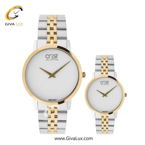 ساعت مچی اورجینال ست کرست | Crest  طلایی | نقره ای-طلایی| مشکی| کد رفرنس Crest 9074-11 9074-12.jpg