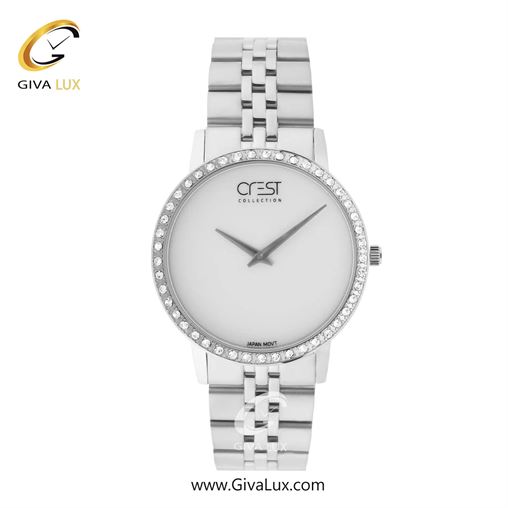 ساعت مچی اورجینال زنانه کرست | Crest  نقره ای | نقره ای| سفید| کد رفرنس Crest 9074-2S