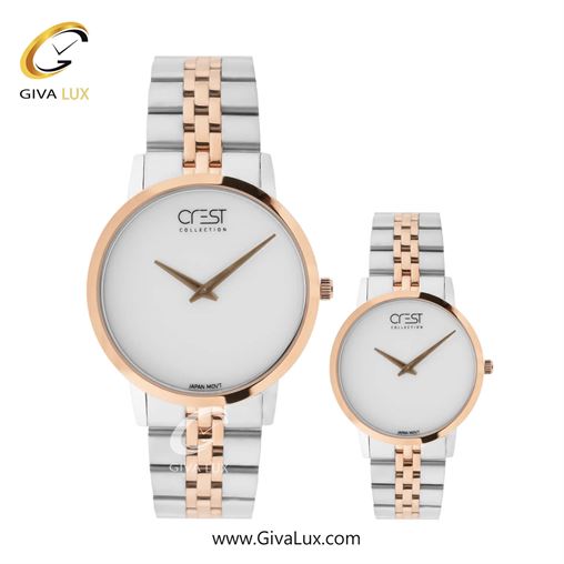 ساعت مچی اورجینال ست کرست | Crest  رزگلد | رزگلد-نقره ای| مشکی| کد رفرنس Crest 9074-5 9074-6.jpg