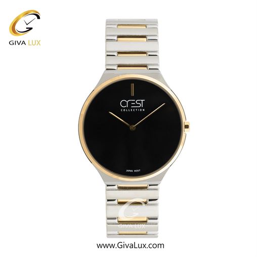 ساعت مچی اورجینال زنانه کرست | Crest  طلایی | طلایی-نقره ای| مشکی| کد رفرنس Crest 9076-4 9076-4G.jpg