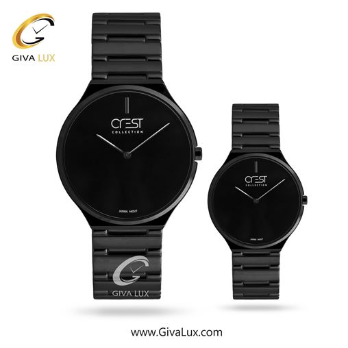 ساعت مچی اورجینال ست کرست | Crest مشکی | مشکی| مشکی| کد رفرنس Crest 9076-6