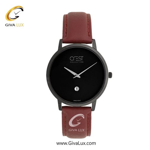 ساعت مچی اورجینال مردانه کرست تیتانیوم | قهوه ای| مشکی| کد رفرنس Crest 9078-3G