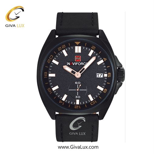 ساعت مچی مردانه بند چرمی ناوی فورس(نیوی فورس)   NF9104 B/W 9104BBCr.jpg