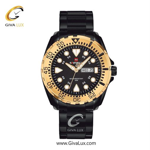 ساعت مچی مردانه بند فلزی ناوی فورس(نیوی فورس)استیل تقویم دار  NF9105 B/RG/B 9105BGB.jpg