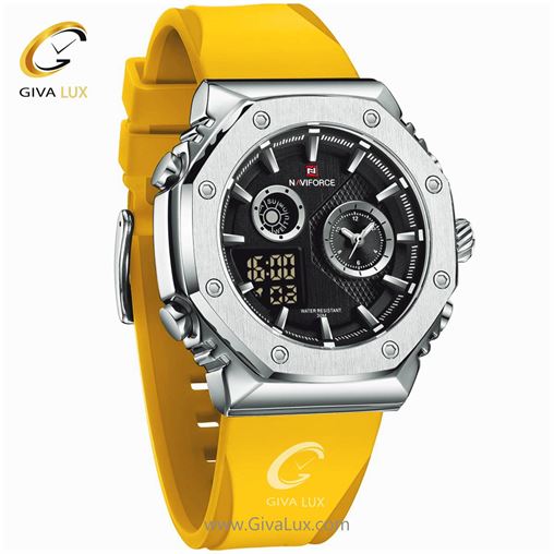 ساعت مچی مردانه بند پی یو مشکی نوی فورس NF9216T 9116SY.jpg