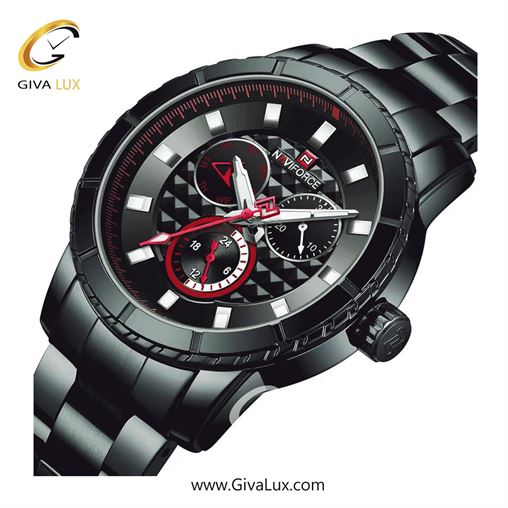 ساعت مچی مردانه سه موتوره ناوی فورس(نیوی فورس) مدل NF9145B/B/R 9145BBRed.jpg