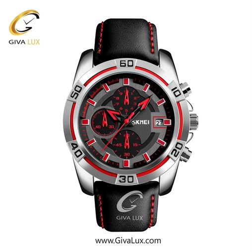 ساعت مچی اورجینال مردانه اسکمی (Skmei) سه موتوره کرنوگراف نقره ای | مشکی| طوسی-مشکی-قرمز| کد رفرنس 9156