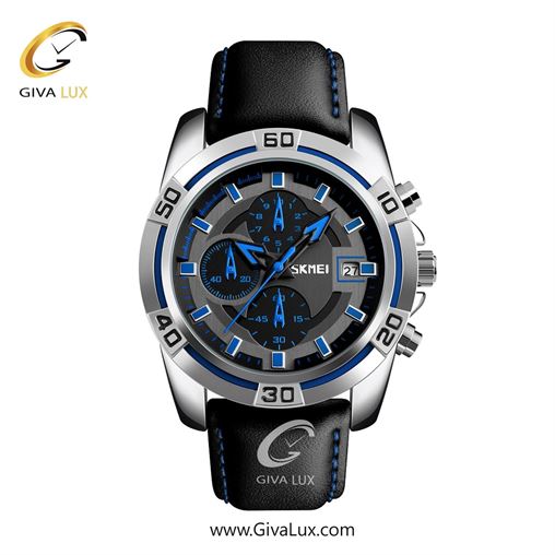 ساعت مچی اورجینال مردانه اسکمی (Skmei) سه موتوره کرنوگراف نقره ای | مشکی| مشکی-طوسی-آبی| کد رفرنس 9156
