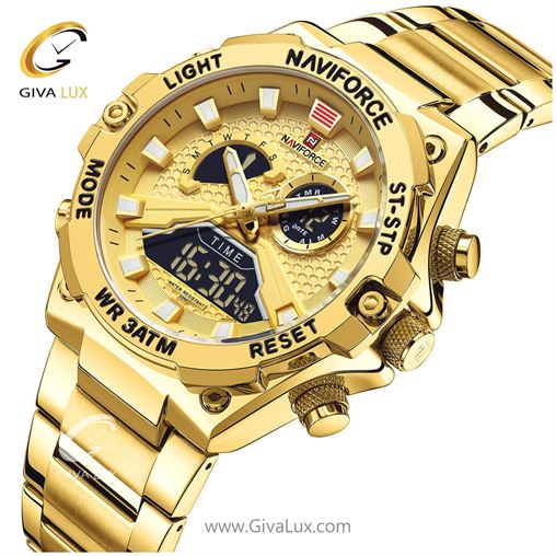 ساعت مچی مردانه بند فلزی نوی فورس NF9207 9207GG.jpg