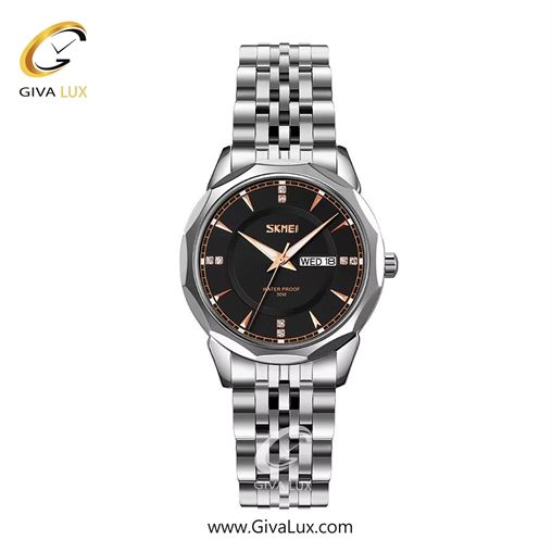 ساعت مچی اورجینال زنانه اسکمی (Skmei) نقره ای | نقره ای| مشکی| کد رفرنس 9264