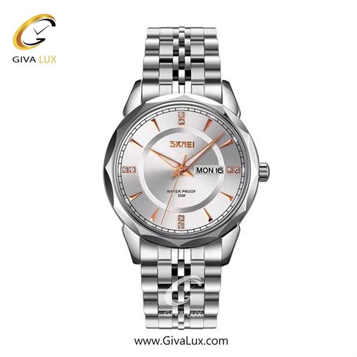 ساعت مچی اورجینال مردانه اسکمی (Skmei)  نقره ای | نقره ای| نقره ای| کد رفرنس 9268