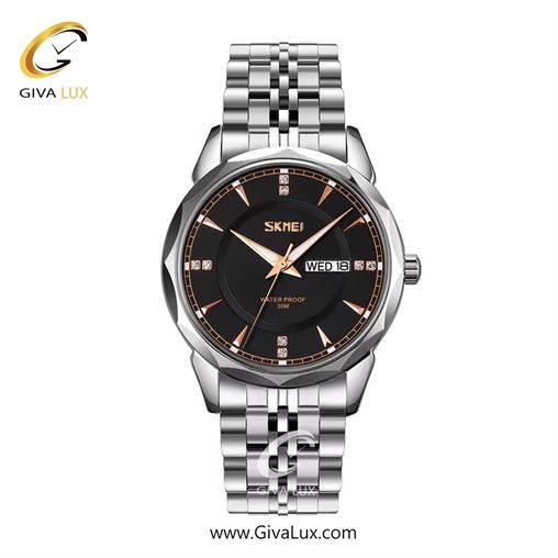 ساعت مچی اورجینال مردانه اسکمی (Skmei) نقره ای | نقره ای| مشکی| کد رفرنس 9268