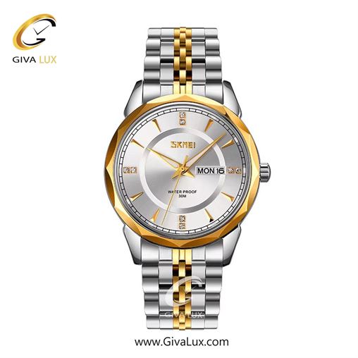 ساعت مچی اورجینال مردانه اسکمی (Skmei)  طلایی | طلایی-نقره ای| نقره ای| کد رفرنس 9268