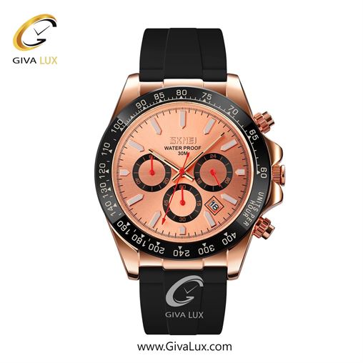 ساعت مچی اورجینال مردانه اسکمی (Skmei) سه موتوره کرنوگراف مشکی-رزگلد | مشکی| رزگلد| کد رفرنس 9275