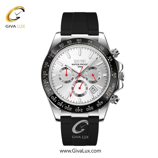 ساعت مچی اورجینال مردانه اسکمی (Skmei) سه موتوره کرنوگراف نقره ای-مشکی | مشکی| نقره ای| کد رفرنس 9275