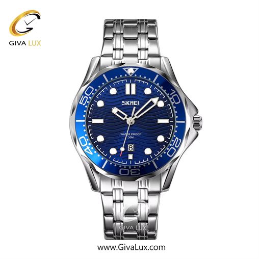 ساعت مچی اورجینال مردانه اسکمی (Skmei)  نقره ای | نقره ای| سرمه ای| کد رفرنس 9276