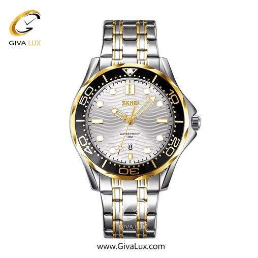ساعت مچی اورجینال مردانه اسکمی (Skmei)  طلایی | طلایی-نقره ای| نقره ای| کد رفرنس 9276