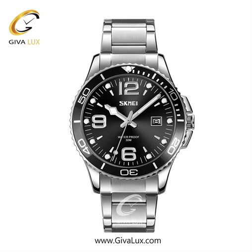 ساعت مچی اورجینال مردانه اسکمی (Skmei)  نقره ای | نقره ای| مشکی| کد رفرنس 9278