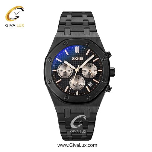 ساعت مچی اورجینال مردانه اسکمی (Skmei) سه موتوره کرنوگراف مشکی | مشکی| مشکی| کد رفرنس 9296