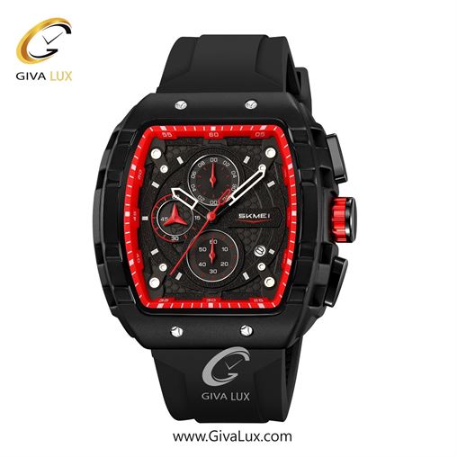 ساعت مچی اورجینال مردانه اسکمی (Skmei) سه موتوره کرنوگراف قرمز-مشکی | مشکی| مشکی| کد رفرنس 9341