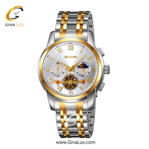 ساعت مچی اورجینال مردانه اسکمی (Skmei) سه موتوره کرنوگراف طلایی | نقره ای-طلایی| نقره ای| کد رفرنس 9394