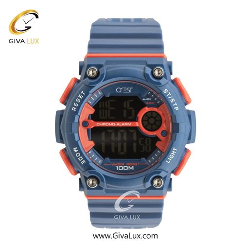 ساعت مچی اورجینال مردانه کرست آبی | آبی| مشکی| کد رفرنس Crest 9501-2