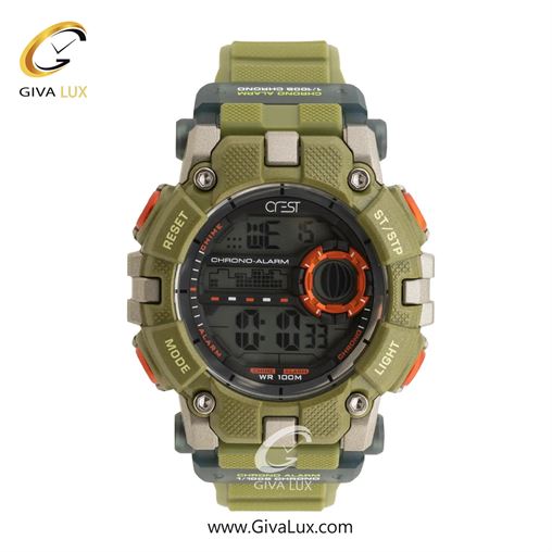 ساعت مچی اورجینال مردانه کرست زیتونی-خاکی | زیتونی| مشکی| کد رفرنس Crest 9505-2