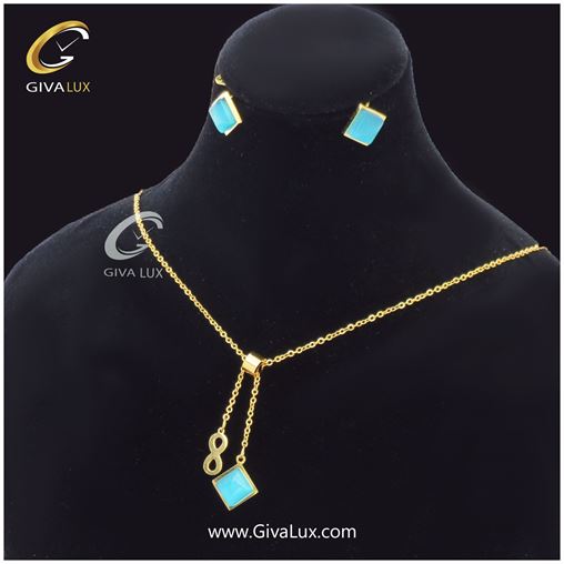 نیم ست استیل طرح لوزی 