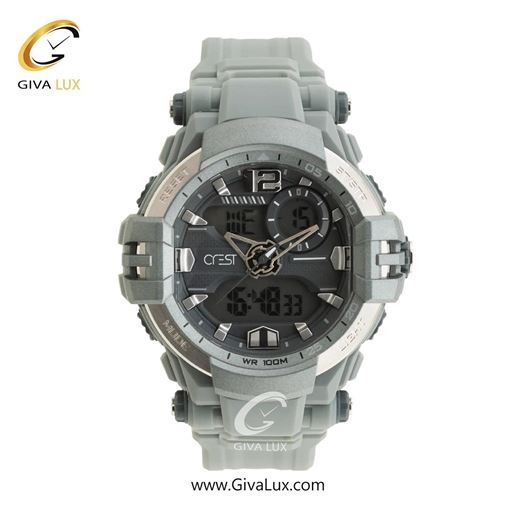 ساعت مچی اورجینال مردانه کرست دو زمانه تیتانیوم | طوسی| طوسی| کد رفرنس Crest 9512-1