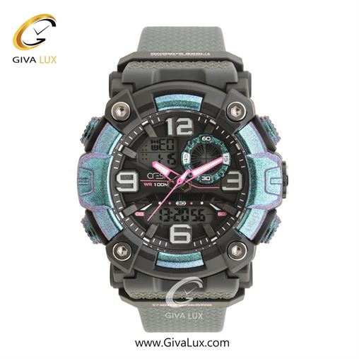 ساعت مچی اورجینال مردانه کرست دو زمانه آبی-مشکی-بنفش | طوسی| مشکی| کد رفرنس Crest 9513-2