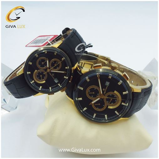 ست ساعت سه موتوره بند چرمی زوپینی