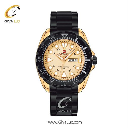 ساعت مچی مردانه بند فلزی ناوی فورس(نیوی فورس)استیل تقویم دار  NF9105 RG/B/RG 990_9105BGG2.jpg