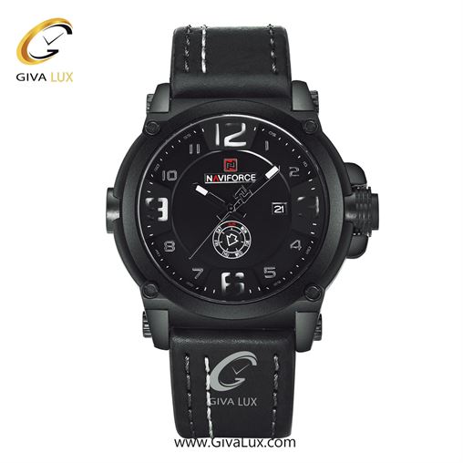 ساعت مچی مردانه بند چرم ناوی فورس(نیوی فورس)   NF9099 B/W/B 998_9099BBB.jpg