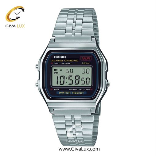 ساعت مچی اورجینال مردانه کاسیو Casio نقره ای | نقره ای| مشکی| کد رفرنس A159WAD-1D A159WA-N1DF.jpg